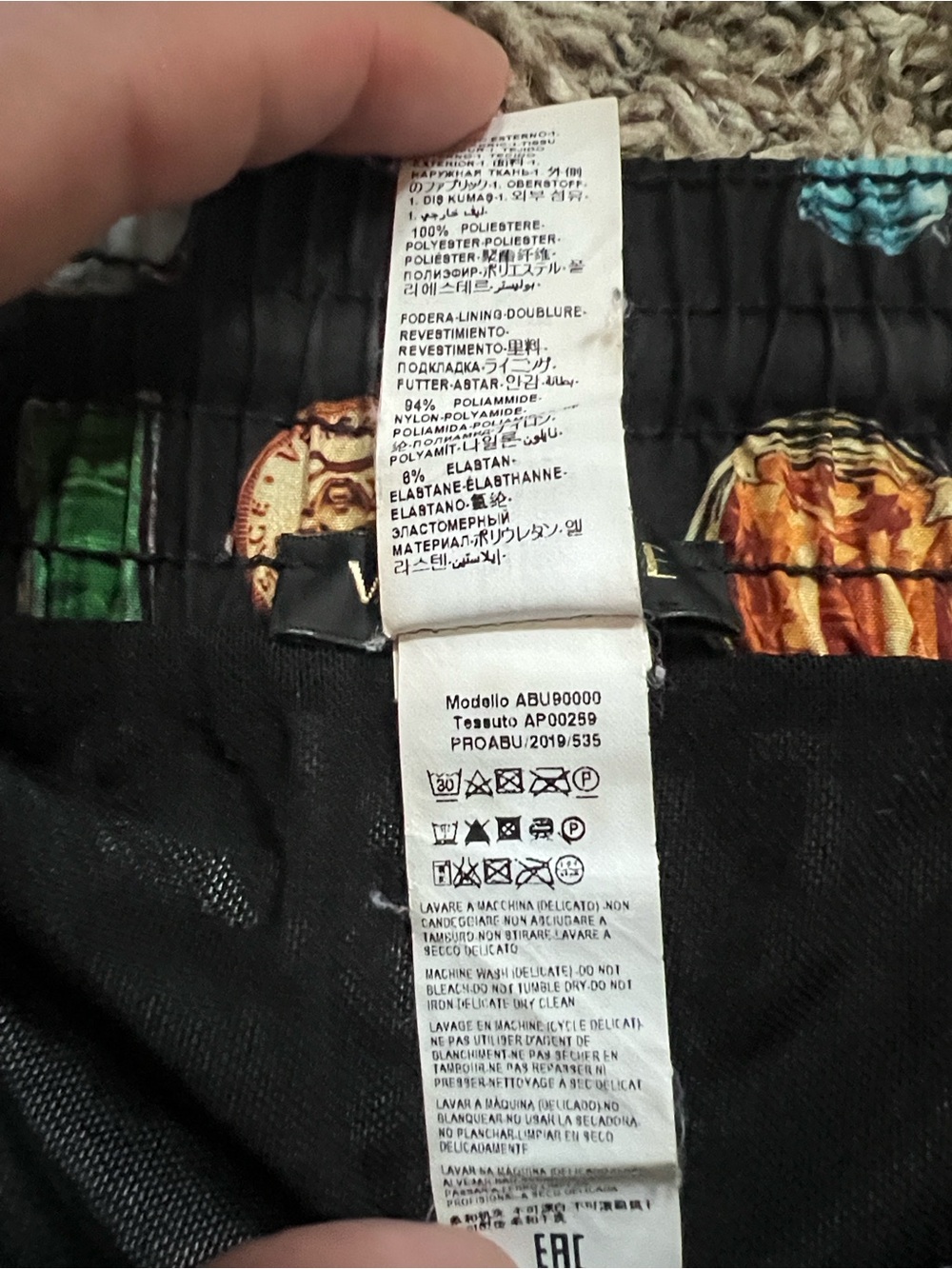 Versace Black Jewel-Print Athletic Shorts - Picture 5 of 6